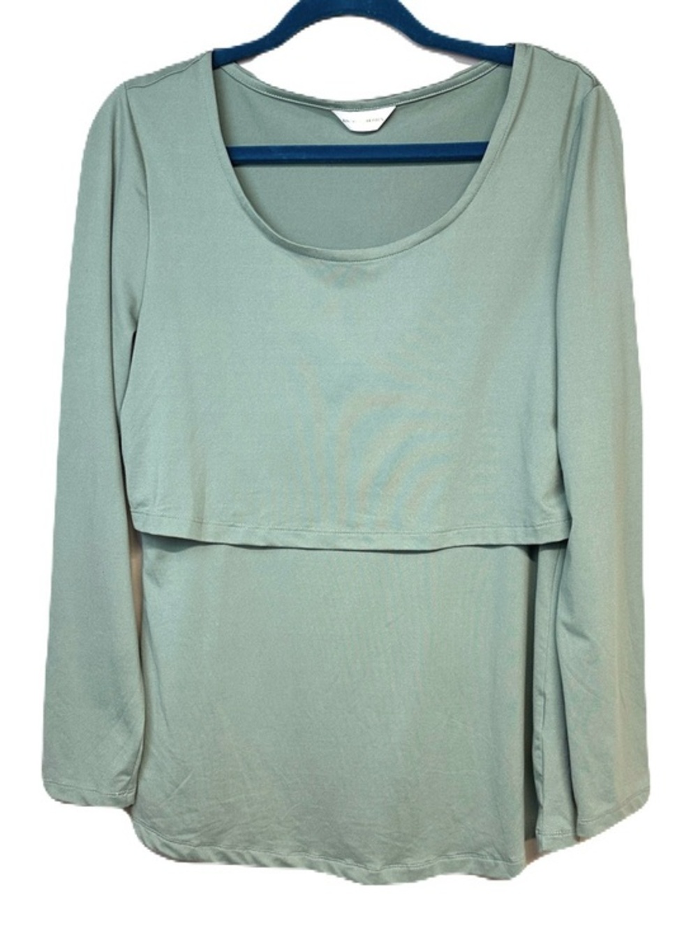 Kindred Bravely Maternity Long Sleeve Nursing‎ Top Shirt Sage Green Soft XL